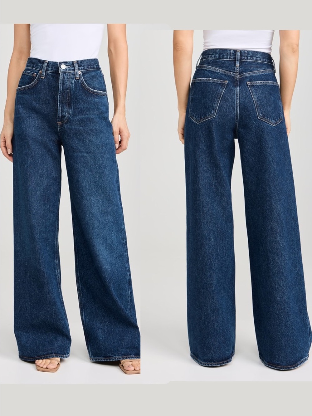 Agolde Dame Wide Leg Cuff Jeans